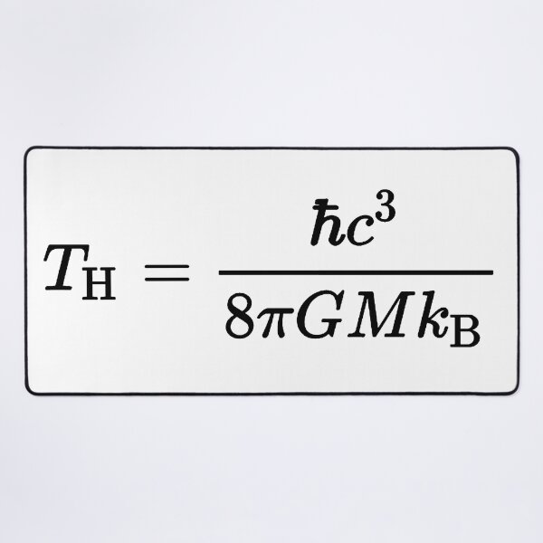 Item preview, Hawking radiation temperature, thermodynamics and physics designed and sold by NoetherSym.