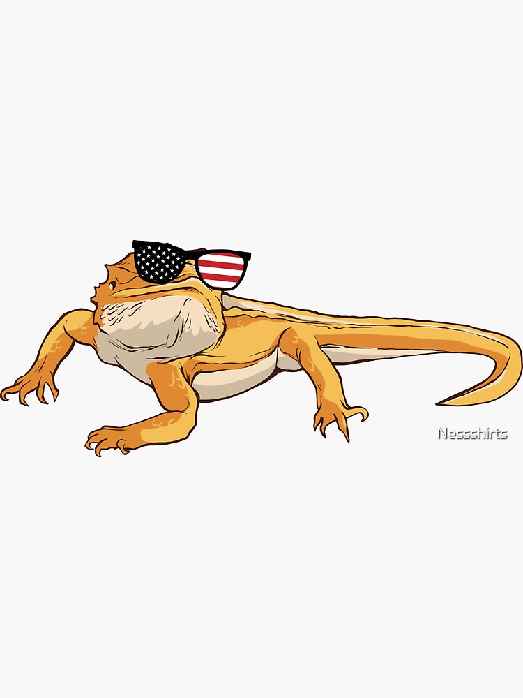 American Flag Shades Patriotic Lizard For Bearded Dragon Fan