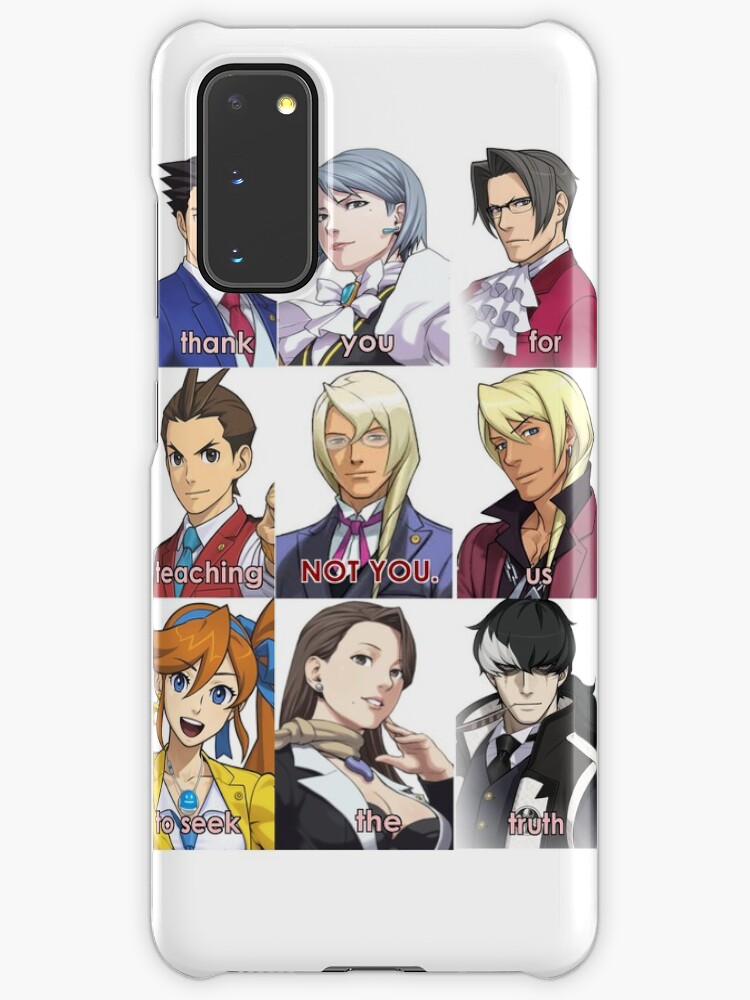 Phoenix Wright Ace Attorney Thank You Meme Case Skin For Samsung Galaxy By Tweeteed Redbubble