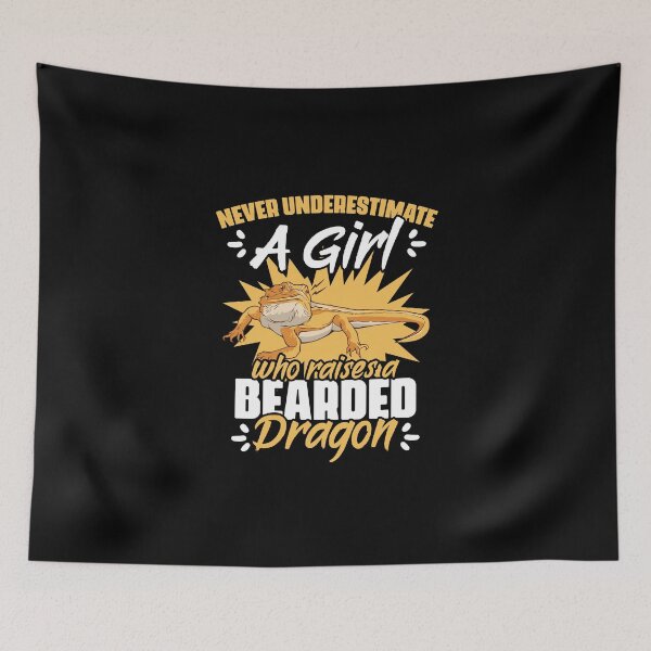 Item preview, Never Underestimate A Girl Funny Beardie Bearded Dragon Fans designed and sold by Nessshirts.