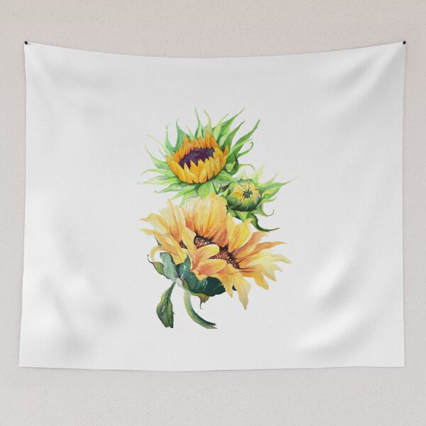 Item preview, Illustration of watercolor flowers sunflower designed and sold by LiliyaSavelieva.