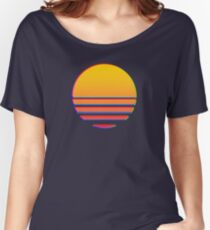 Outrun Retro Sun Women's Relaxed Fit T-Shirt