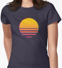 Camiseta entallada para mujer Outrun Retro Sun