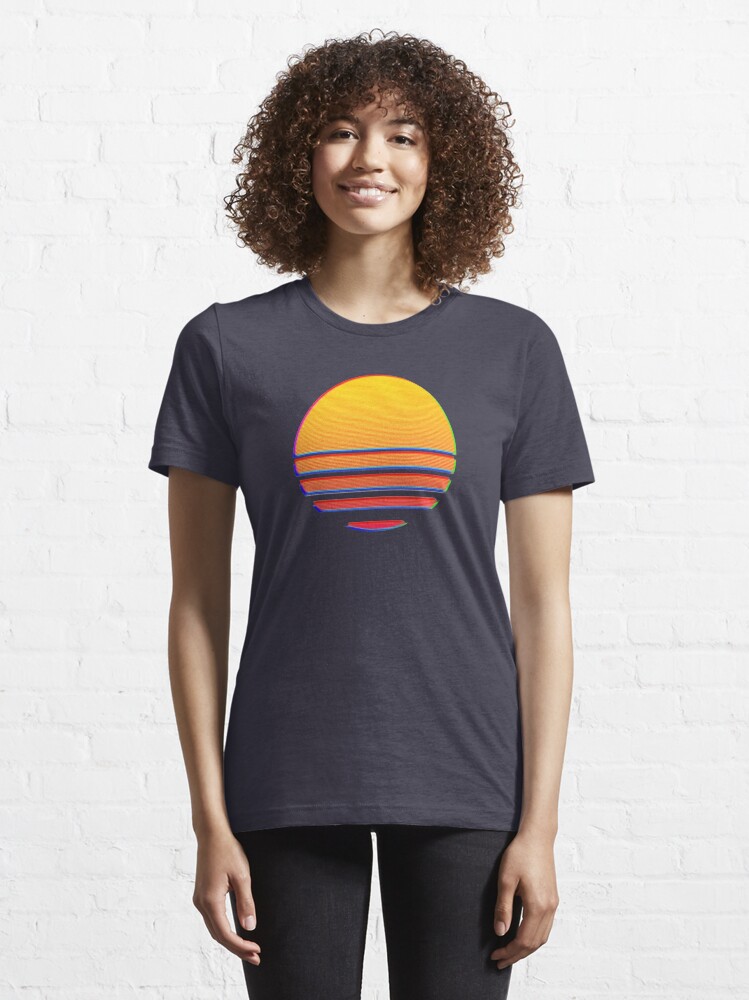 Vista alternativa de Camiseta esencial Outrun Retro Sun