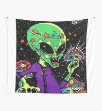 Psychedelic Alien Wall Tapestry