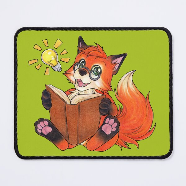 Item preview, Be smart, cute fox with book for nerds designed and sold by ZadzeneaArt.