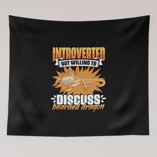 Item preview, Introverted But Willing To Discuss Funny Bearded Dragon Pet designed and sold by Nessshirts.