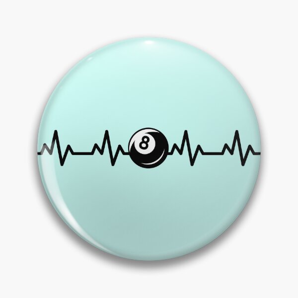 Item preview, 8 Ball Billiards Heartbeat - Cute Billiards Heartbeat designed and sold by shopaminute.