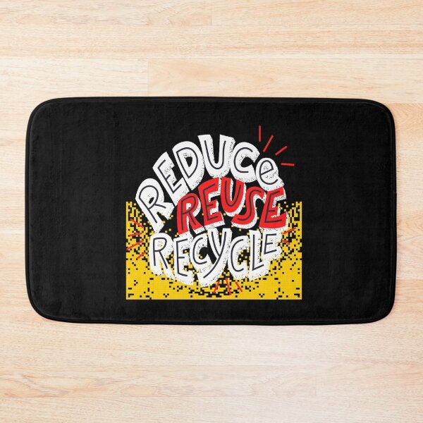 Item preview, Reduce Reuse Recycle -  Black and Red Typography designed and sold by SBWorld.
