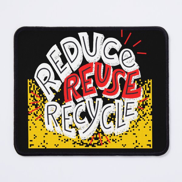 Item preview, Reduce Reuse Recycle - Black and Red Typography designed and sold by SBWorld.