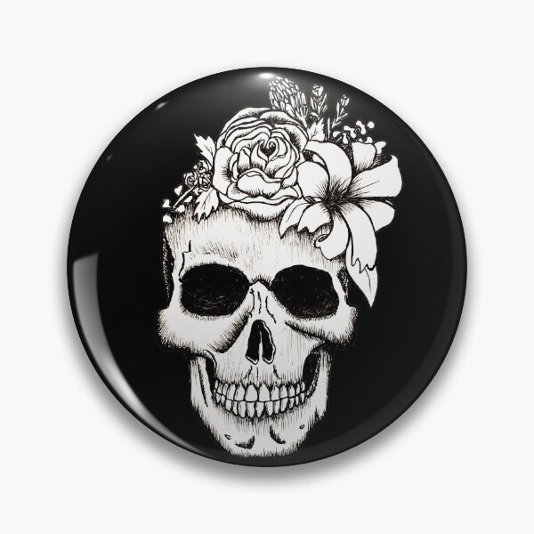 Item preview, Flower Skull designed and sold by HalfAsleepArt.