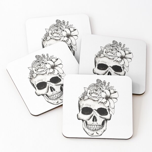 Item preview, Flower Skull designed and sold by HalfAsleepArt.
