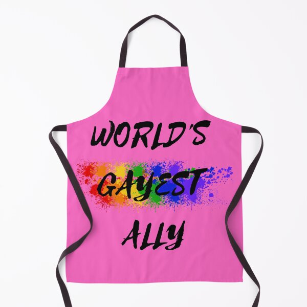 Item preview, World's Gayest Ally Color Splash LGBT Ally Joke In Pink designed and sold by LuckyKermit.