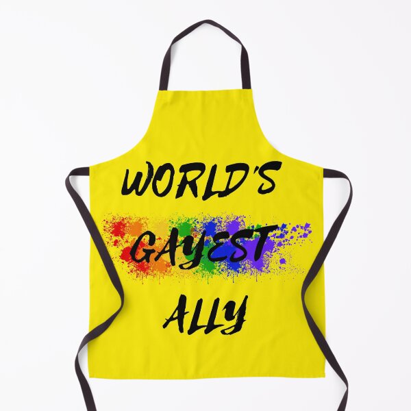 Item preview, World's Gayest Ally Color Splash LGBT Ally Joke In Yellow designed and sold by LuckyKermit.