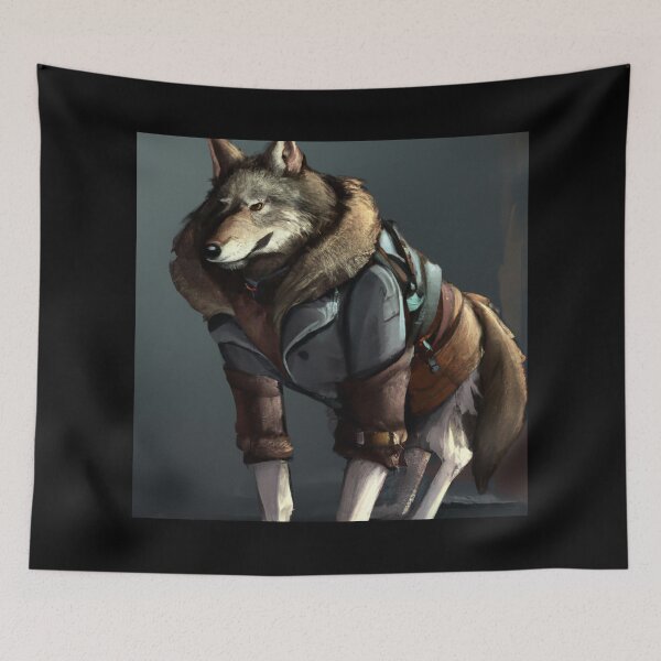 Item preview, Wolf Dressed in Leather Jacket designed and sold by Parag's Travel Shop.