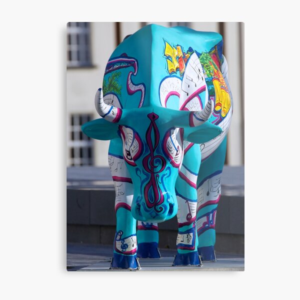 Painted Cow by Cathedral Youth, Ebrington Square Derry Metal Print