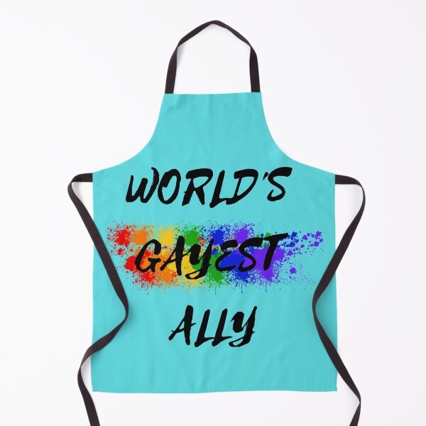 Item preview, World's Gayest Ally Color Splash LGBT Ally Joke In Cyan designed and sold by LuckyKermit.