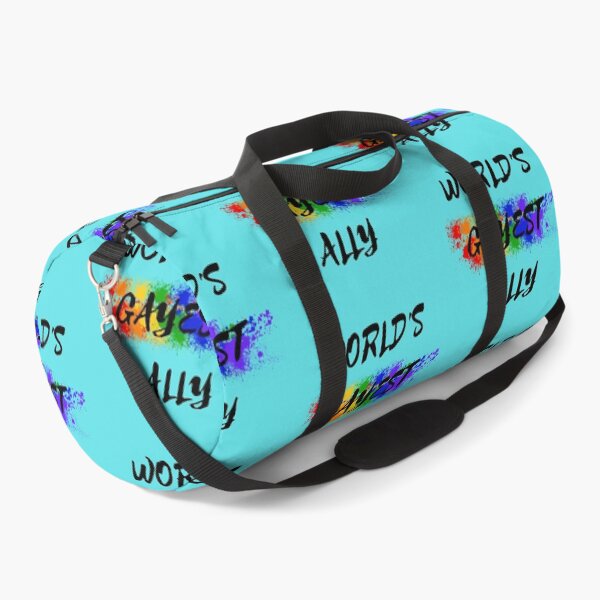 Item preview, World's Gayest Ally Color Splash LGBT Ally Joke In Cyan designed and sold by LuckyKermit.