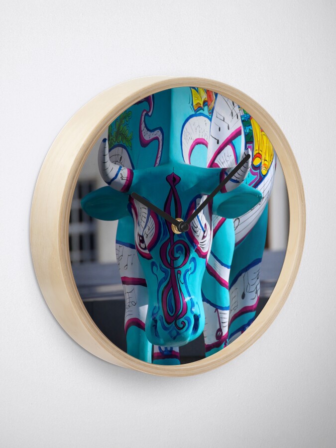 Alternate view of Painted Cow by Cathedral Youth, Ebrington Square Derry Clock