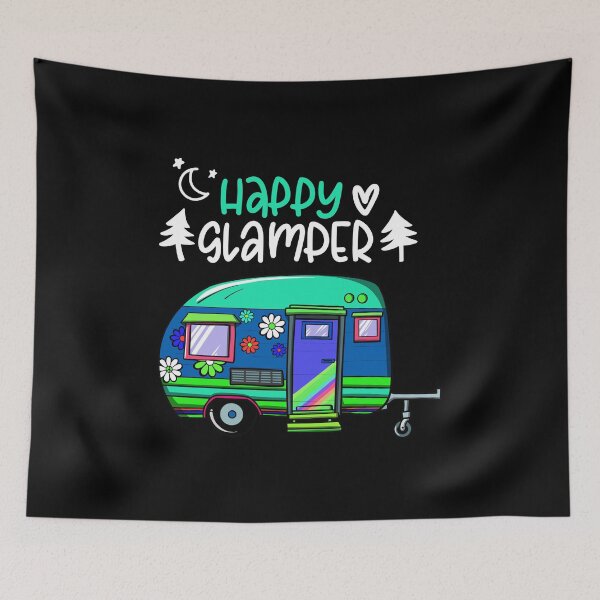 Item preview, Happy Glamper Nature Lover Outdoor Activity Campfire Camper designed and sold by haselshirt.