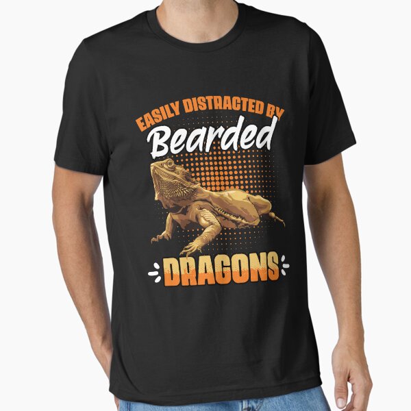 Item preview, Easily Distracted By Dragons Funny Beaded Dragon Reptile Fan designed and sold by Nessshirts.