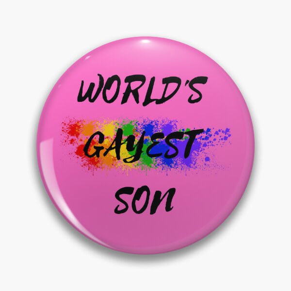Item preview, World's Gayest Son Color Splash For Pride Month In Pink designed and sold by LuckyKermit.