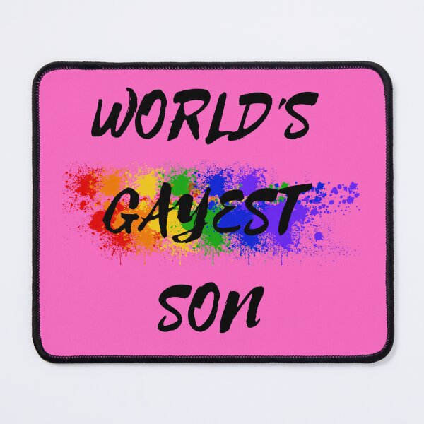 Item preview, World's Gayest Son Color Splash For Pride Month In Pink designed and sold by LuckyKermit.