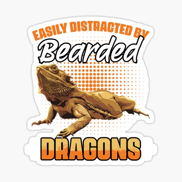 Item preview, Easily Distracted By Dragons Funny Beaded Dragon Reptile Fan designed and sold by Nessshirts.