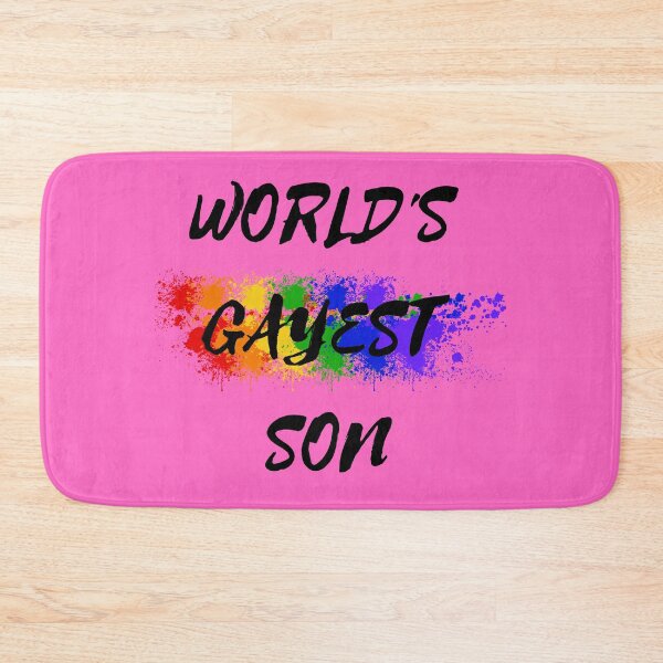 Item preview, World's Gayest Son Color Splash For Pride Month In Pink designed and sold by LuckyKermit.