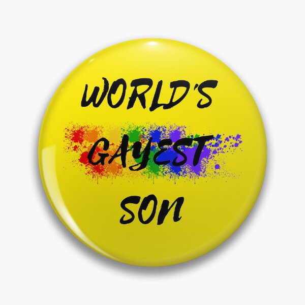 Item preview, World's Gayest Son Color Splash For Pride Month In Yellow designed and sold by LuckyKermit.