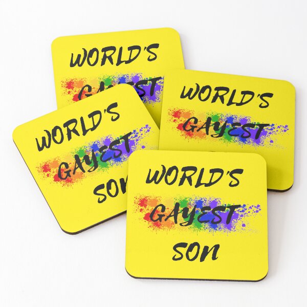 Item preview, World's Gayest Son Color Splash For Pride Month In Yellow designed and sold by LuckyKermit.