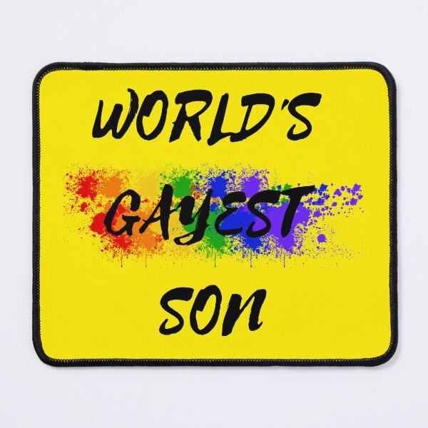 Item preview, World's Gayest Son Color Splash For Pride Month In Yellow designed and sold by LuckyKermit.