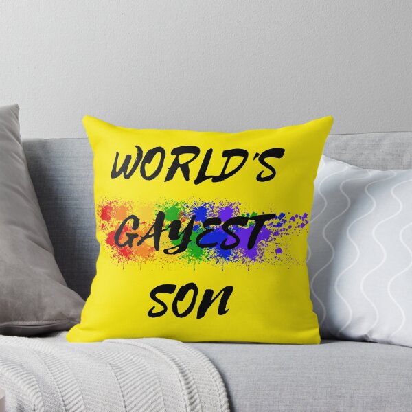 Item preview, World's Gayest Son Color Splash For Pride Month In Yellow designed and sold by LuckyKermit.