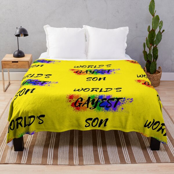 Item preview, World's Gayest Son Color Splash For Pride Month In Yellow designed and sold by LuckyKermit.
