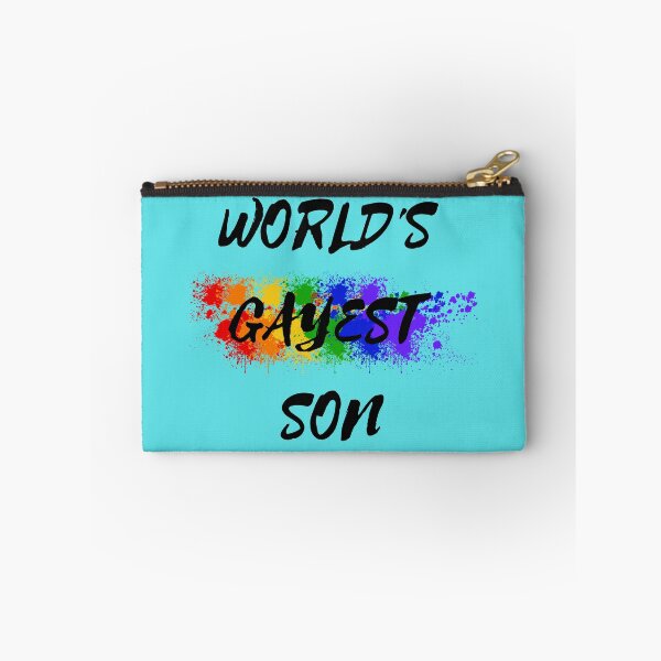 Item preview, World's Gayest Son Color Splash For Pride Month In Cyan designed and sold by LuckyKermit.