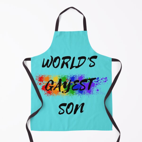 Item preview, World's Gayest Son Color Splash For Pride Month In Cyan designed and sold by LuckyKermit.