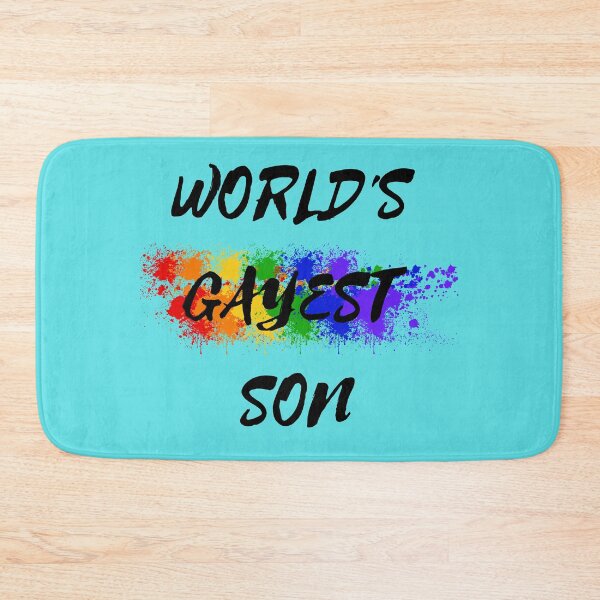 Item preview, World's Gayest Son Color Splash For Pride Month In Cyan designed and sold by LuckyKermit.