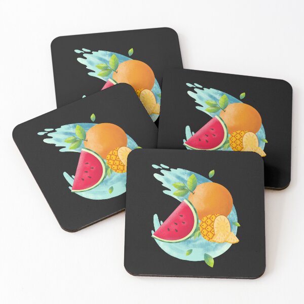 Item preview, Tropical Fruit Splash - Colorful Fruit Mix in a Splash of Blue Waves designed and sold by SBWorld.