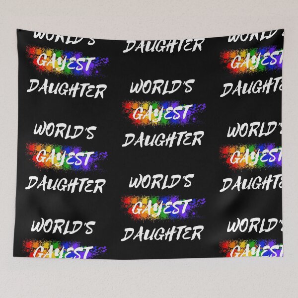 Item preview, World's Gayest Daughter Color Splash For Pride Month In Black designed and sold by LuckyKermit.