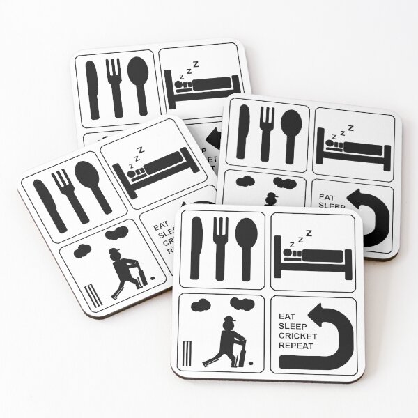 Item preview, Eat Sleep Cricket Repeat  designed and sold by Ars-flos-est.