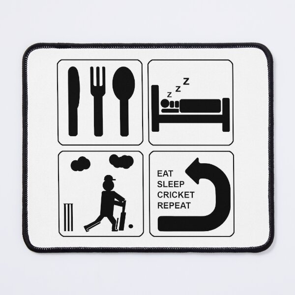 Item preview, Eat Sleep Cricket Repeat designed and sold by Ars-flos-est.