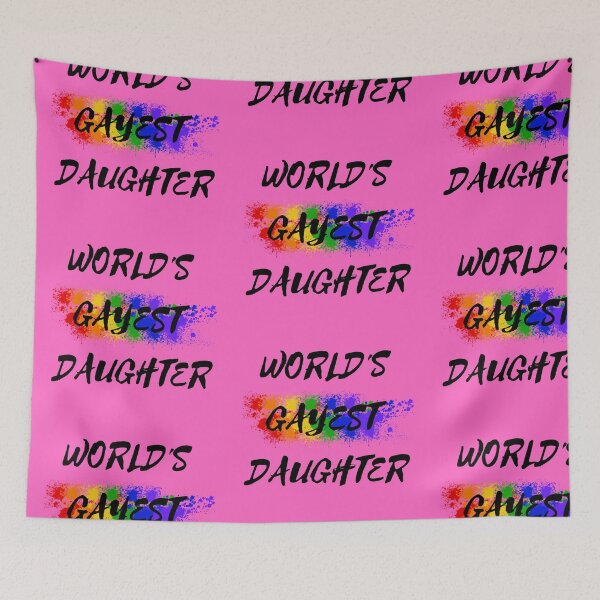 Item preview, World's Gayest Daughter Color Splash For Pride Month In Pink designed and sold by LuckyKermit.