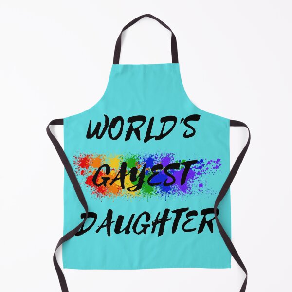 Item preview, World's Gayest Daughter Color Splash For Pride Month In Cyan designed and sold by LuckyKermit.