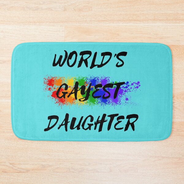 Item preview, World's Gayest Daughter Color Splash For Pride Month In Cyan designed and sold by LuckyKermit.