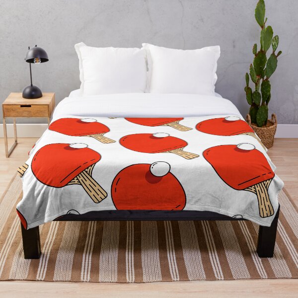 Item preview, Ping-Pong Pattern - Red in White Version - Table Tennis Player Motif Pingpong Match designed and sold by Millusti.
