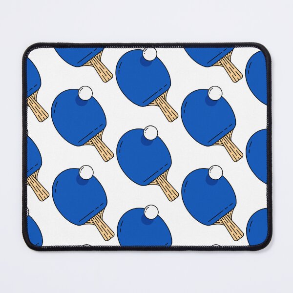 Item preview, Ping-Pong Pattern - Blue in White Version - Table Tennis Player Motif Pingpong Match designed and sold by Millusti.