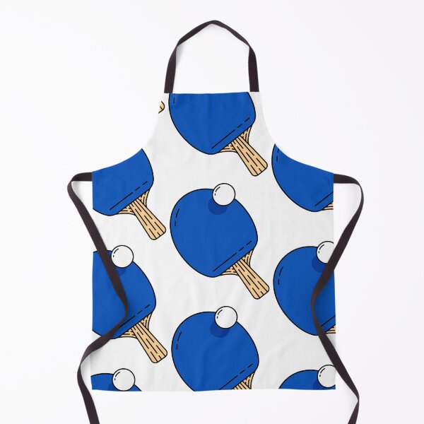 Item preview, Ping-Pong Pattern - Blue in White Version - Table Tennis Player Motif Pingpong Match designed and sold by Millusti.