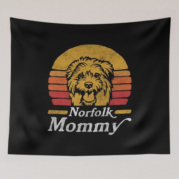 Item preview, Retro Vintage Norfolk Terrier Mommy designed and sold by More Cute Dogs.