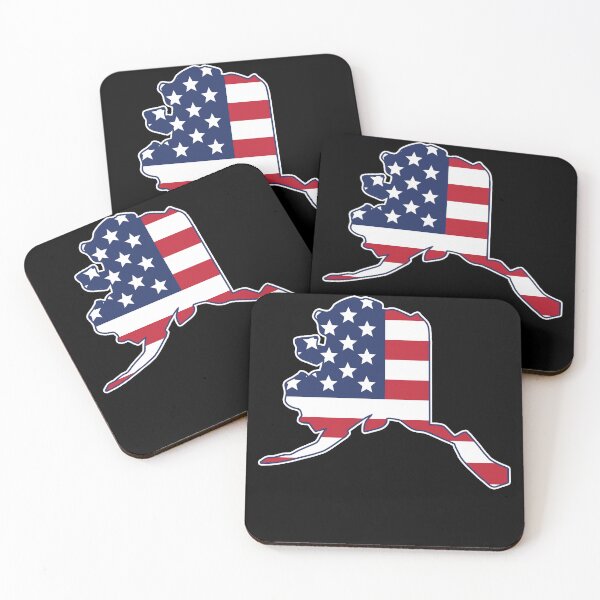 Item preview, State of Alaska USA American Flag Patriotic designed and sold by RoguePixel.