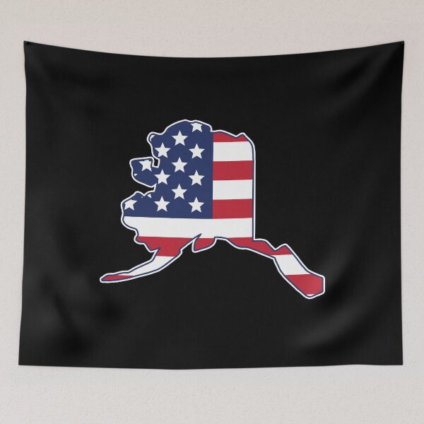 Item preview, State of Alaska USA American Flag Patriotic designed and sold by RoguePixel.